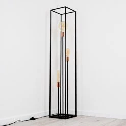 Hofstein Yuhigaoka Stehleuchte Schwarz, Kupferfarben, 3-flammig -Bürolampen Verkäufe yuhigaoka stehleuchte h3358238 3