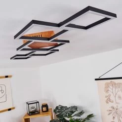 Hofstein Zocca Deckenleuchte LED Braun, Holz dunkel, 1-flammig -Bürolampen Verkäufe zocca deckenleuchte h3438596 11