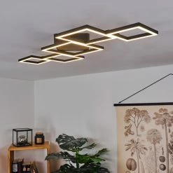 Hofstein Zocca Deckenleuchte LED Schwarz, 1-flammig -Bürolampen Verkäufe zocca deckenleuchte h3438619 10