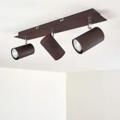 Hofstein Zuoz Deckenleuchte Chrom, Rostfarben, 3-flammig -Bürolampen Verkäufe zuoz deckenleuchte h3341391 do1 13