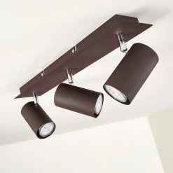 Hofstein Zuoz Deckenleuchte Chrom, Rostfarben, 3-flammig -Bürolampen Verkäufe zuoz deckenleuchte h3341391 do1 8