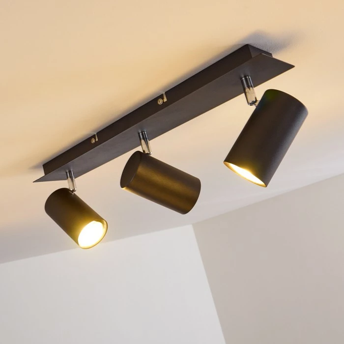 Hofstein Zuoz Deckenleuchte Chrom, Schwarz, 3-flammig 4 Hofstein Zuoz Deckenleuchte Chrom, Schwarz, 3-flammig – Bild 4