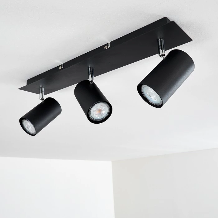 Hofstein Zuoz Deckenleuchte Chrom, Schwarz, 3-flammig 6 Hofstein Zuoz Deckenleuchte Chrom, Schwarz, 3-flammig – Bild 6