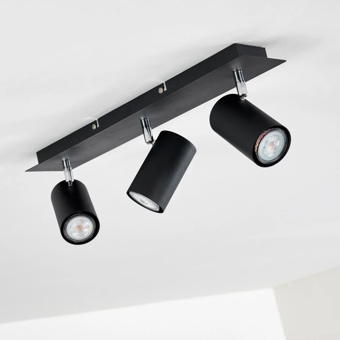 Hofstein Zuoz Deckenleuchte Chrom, Schwarz, 3-flammig 9 Hofstein Zuoz Deckenleuchte Chrom, Schwarz, 3-flammig – Bild 9