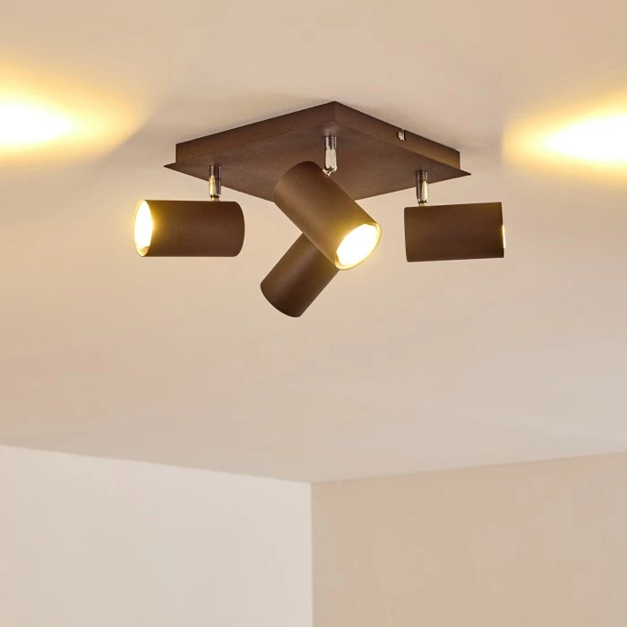 Hofstein Zuoz Deckenleuchte Chrom, Rostfarben, 4-flammig 8 Hofstein Zuoz Deckenleuchte Chrom, Rostfarben, 4-flammig – Bild 8