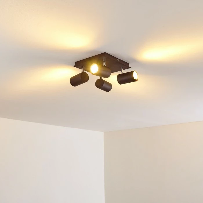 Hofstein Zuoz Deckenleuchte Chrom, Rostfarben, 4-flammig 10 Hofstein Zuoz Deckenleuchte Chrom, Rostfarben, 4-flammig – Bild 10