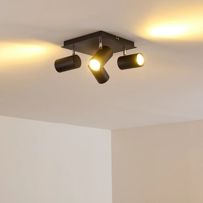 Hofstein Zuoz Deckenleuchte Chrom, Schwarz, 4-flammig 12 Hofstein Zuoz Deckenleuchte Chrom, Schwarz, 4-flammig – Bild 12