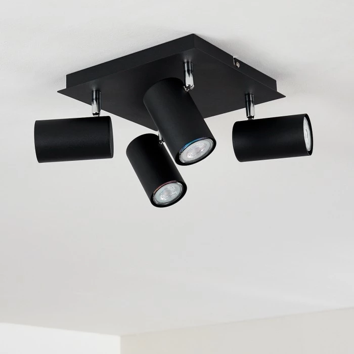 Hofstein Zuoz Deckenleuchte Chrom, Schwarz, 4-flammig 13 Hofstein Zuoz Deckenleuchte Chrom, Schwarz, 4-flammig – Bild 13