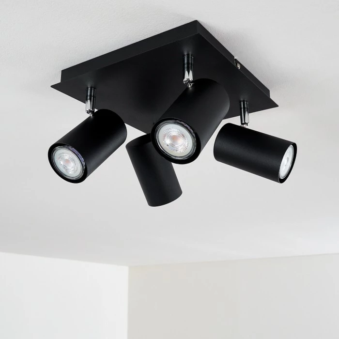 Hofstein Zuoz Deckenleuchte Chrom, Schwarz, 4-flammig 5 Hofstein Zuoz Deckenleuchte Chrom, Schwarz, 4-flammig – Bild 5