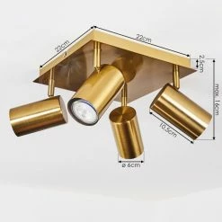 Hofstein Zuoz Deckenleuchte Altmessing, 4-flammig -Bürolampen Verkäufe zuoz deckenleuchte h3434727 3