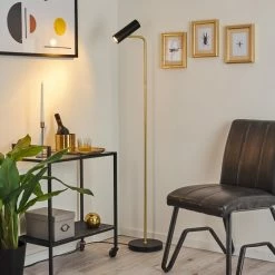 Hofstein Zuoz Stehleuchte Messing, Schwarz, 1-flammig -Bürolampen Verkäufe zuoz stehleuchte h3415337 6